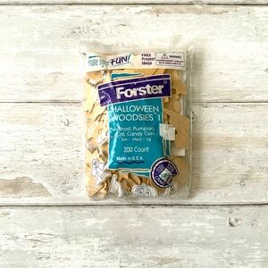 Forster Halloween Woodsies 200ct Bag Ghost Pumpkin Cat Candy Corn Brand NEW